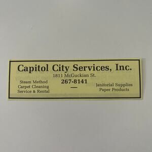Capitol City Services Inc Steam Method Carpet Cleaning 1975 Ad SAH7-S60